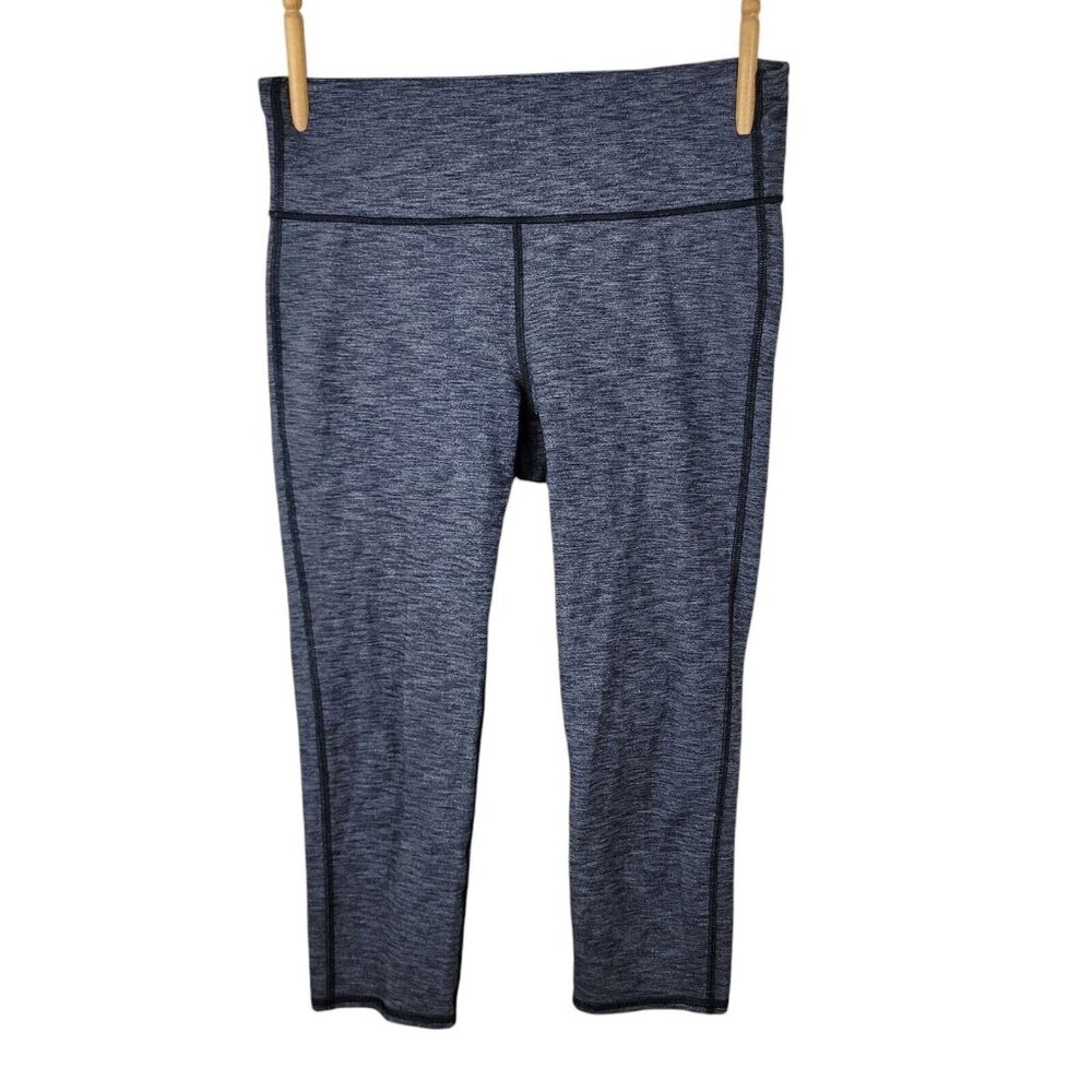 Athleta Capri Crop Leggings Womens Size Large Gray Heather Crop